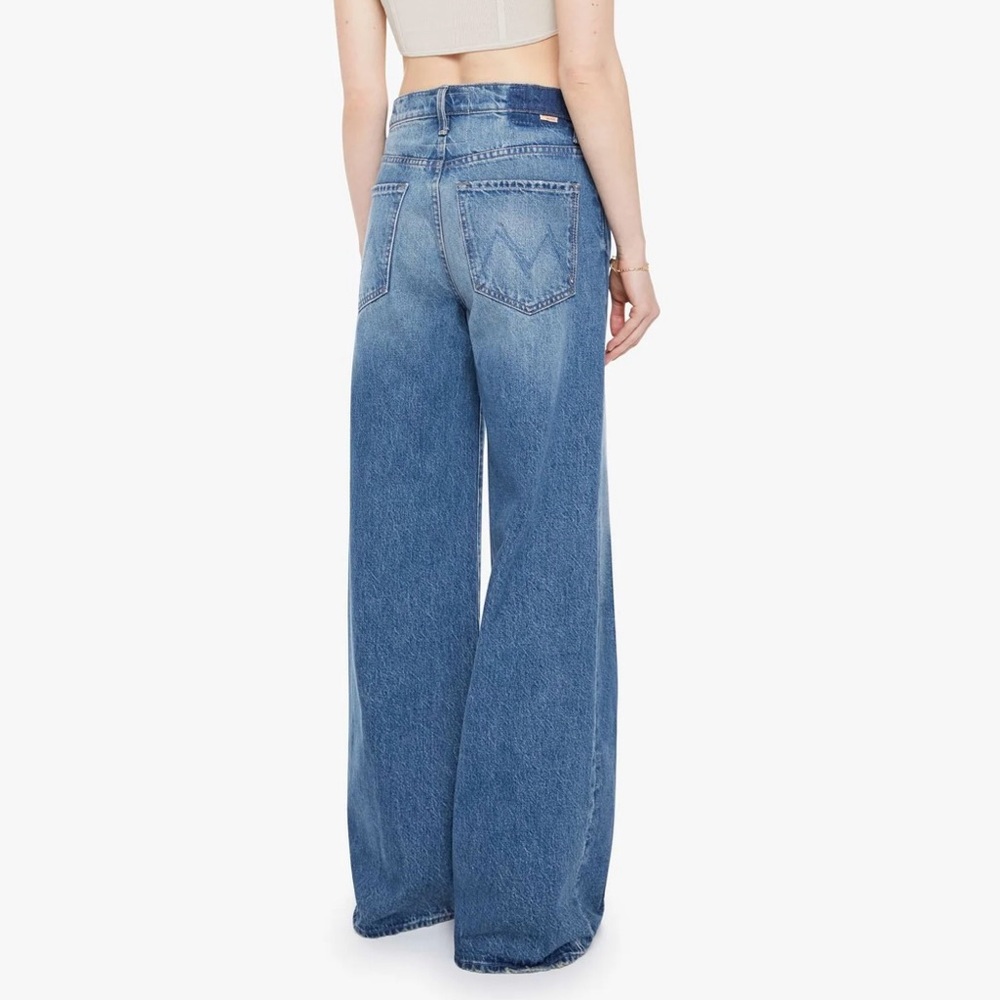 MOTHER Blue Flare Wide-Leg Jeans